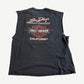 Vintage Harley Davidson cutoff tee back with bar and shield San Diego California EST 1929 print.