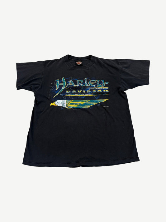 Vintage Harley Davidson Lightning Logo Tee