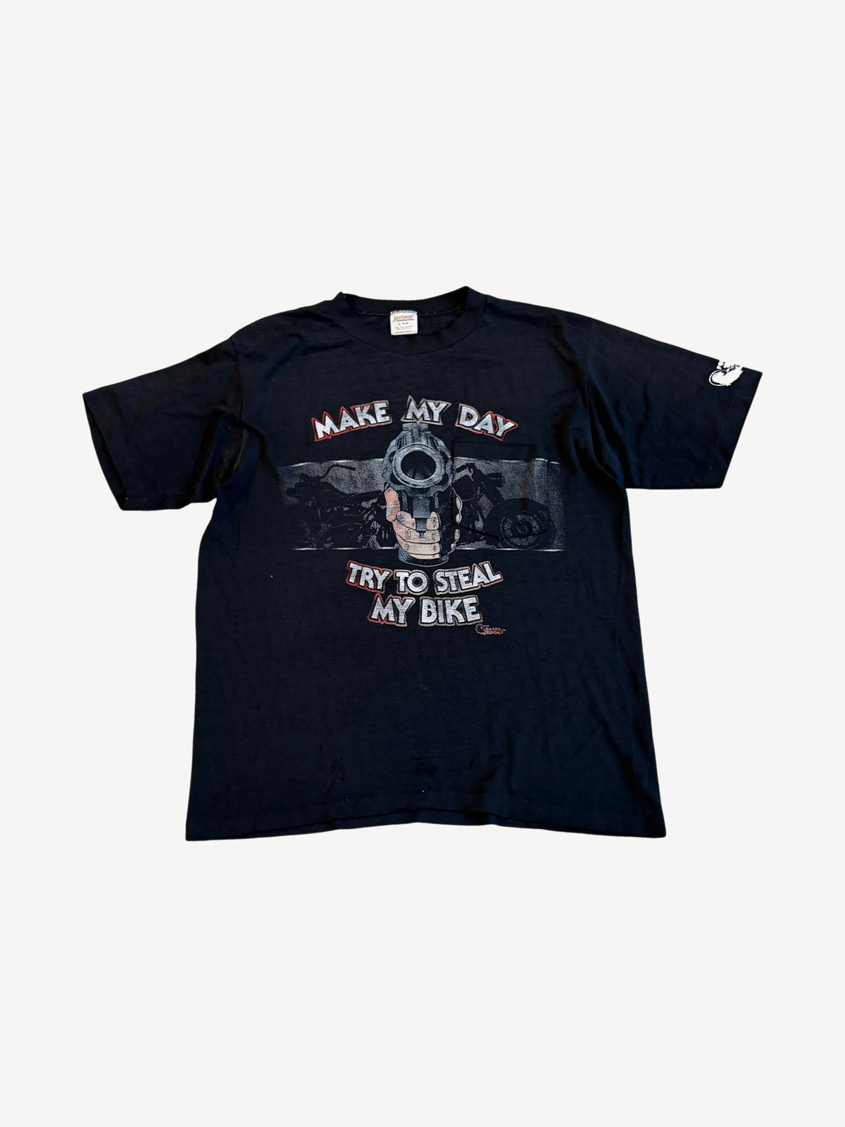 Vintage Harley Davidson Make My Day Revolver Tee