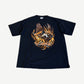 Vintage Harley Davidson Ride Loud Fly Proud tee in black with screaming eagle and orange flame graphic
