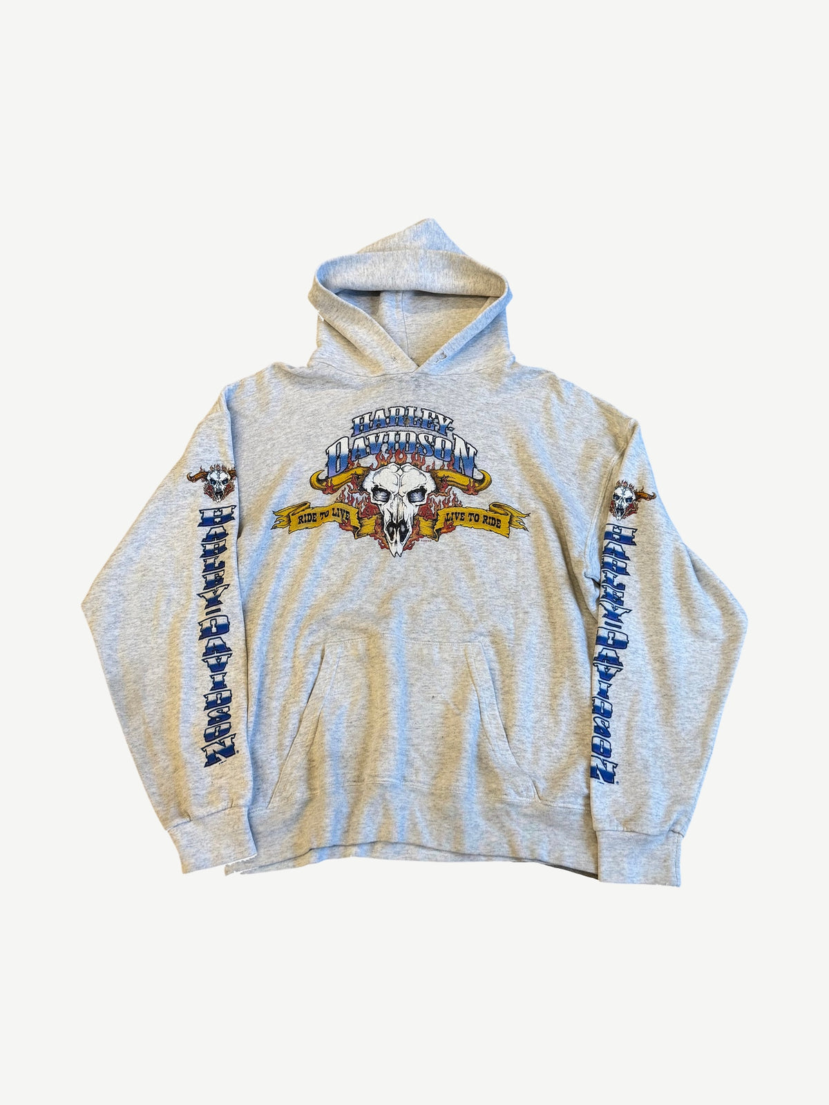 Vintage Harley Davidson Ride to Live Hoodie