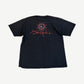 Vintage Jimi Hendrix Winterland tee back, small sun-flame portrait with red signature print