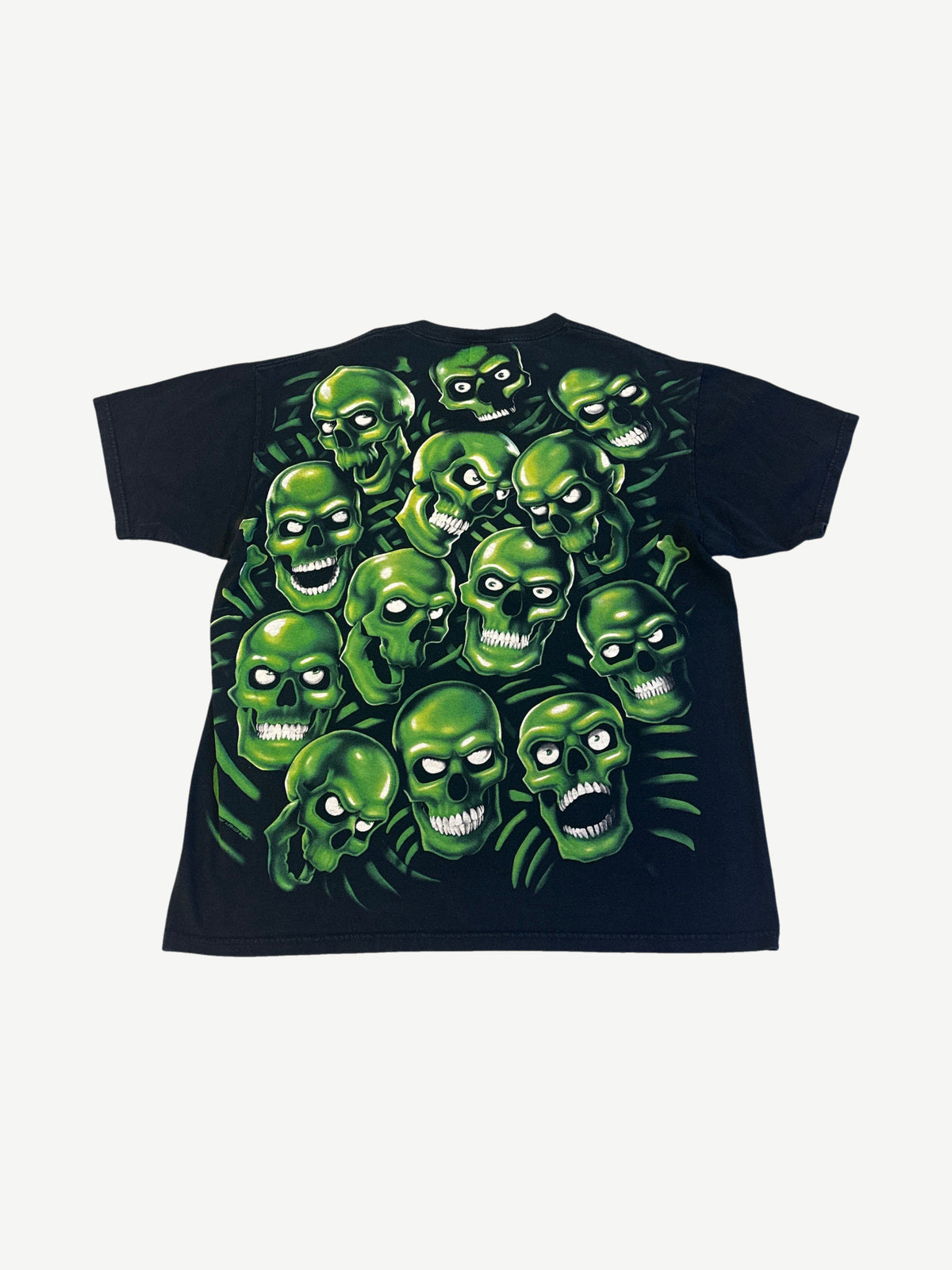 Vintage Liquid Blue Skulls Pile Tee