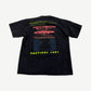 Vintage Lollapalooza 1991 festival tee back with Jane's Addiction, Nine Inch Nails, Ice-T tour city lineup print.