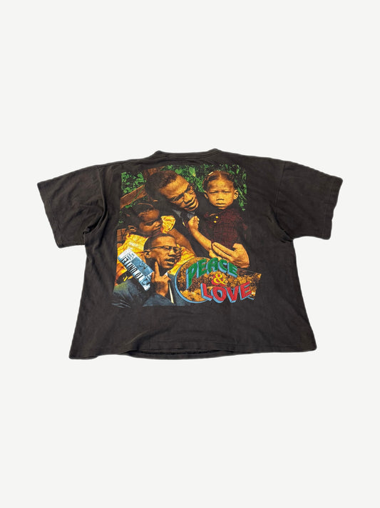 Vintage Malcolm X Peace and Love Rap Tee