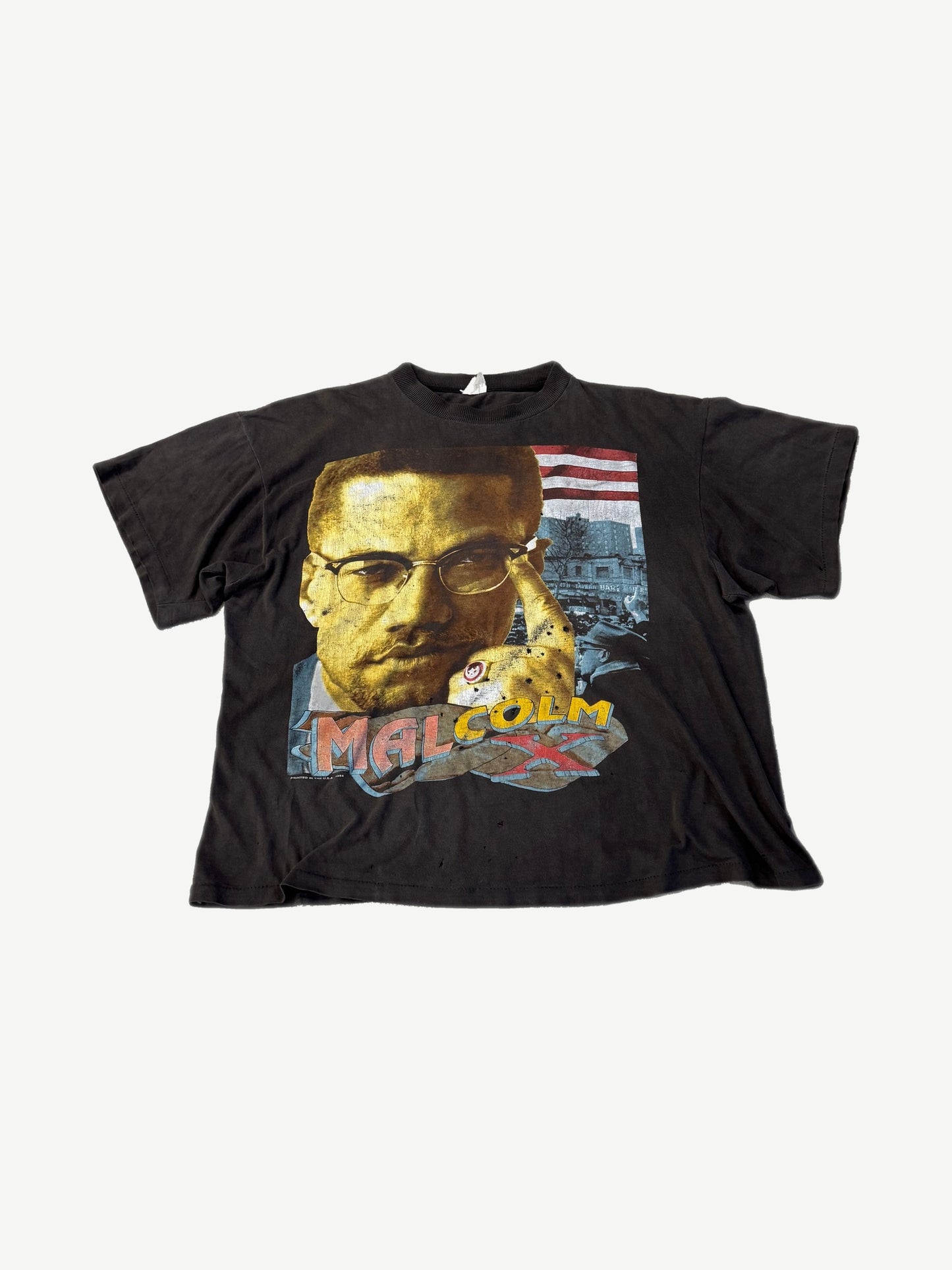 Vintage Malcolm X Peace and Love Rap Tee