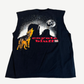 Vintage Marlboro Coyote Bluff cutoff tee back view with coyote howling at moon and red coyote bluff text