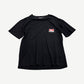 Vintage Marlboro Unlimited black pocket tee front view with red and white chest label patch