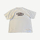 Vintage Metallica M2K tour tee in faded cream with cartoon band caricature center chest print and logo.