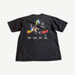 Vintage Metallica 1993 Nowhere Else to Roam Europe tour tee back with multicolor flag map of dates.
