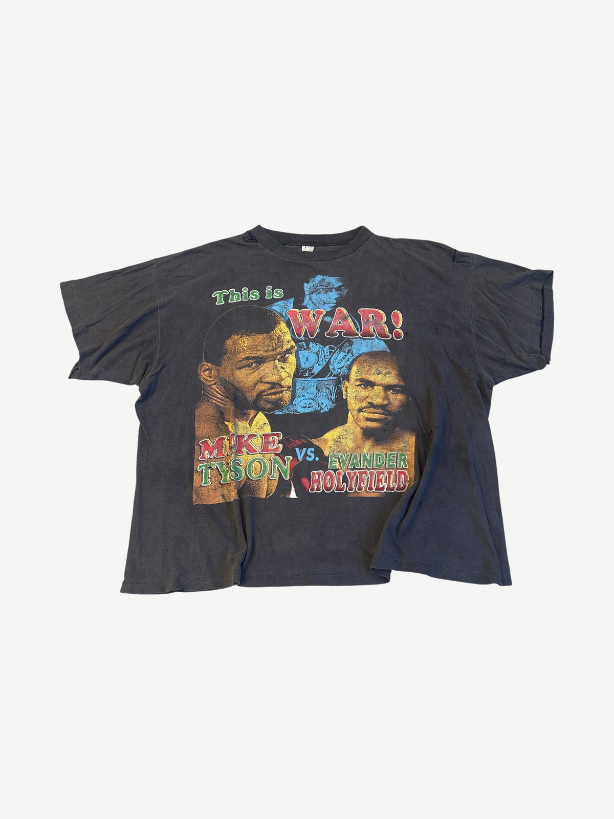 Vintage Mike Tyson Evander Holyfield This is War! Rap Tee