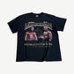 Vintage Mike Tyson Lennox Lewis boxing tee front in black with Rumble On The River Heavyweight Championship graphic
