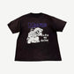Vintage Misfits Die Die My Darling faded black tee front with purple logo and skeleton hand album art