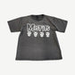 Vintage Misfits Fiend skull tee, faded black with white logo and four-skull punk band graphic