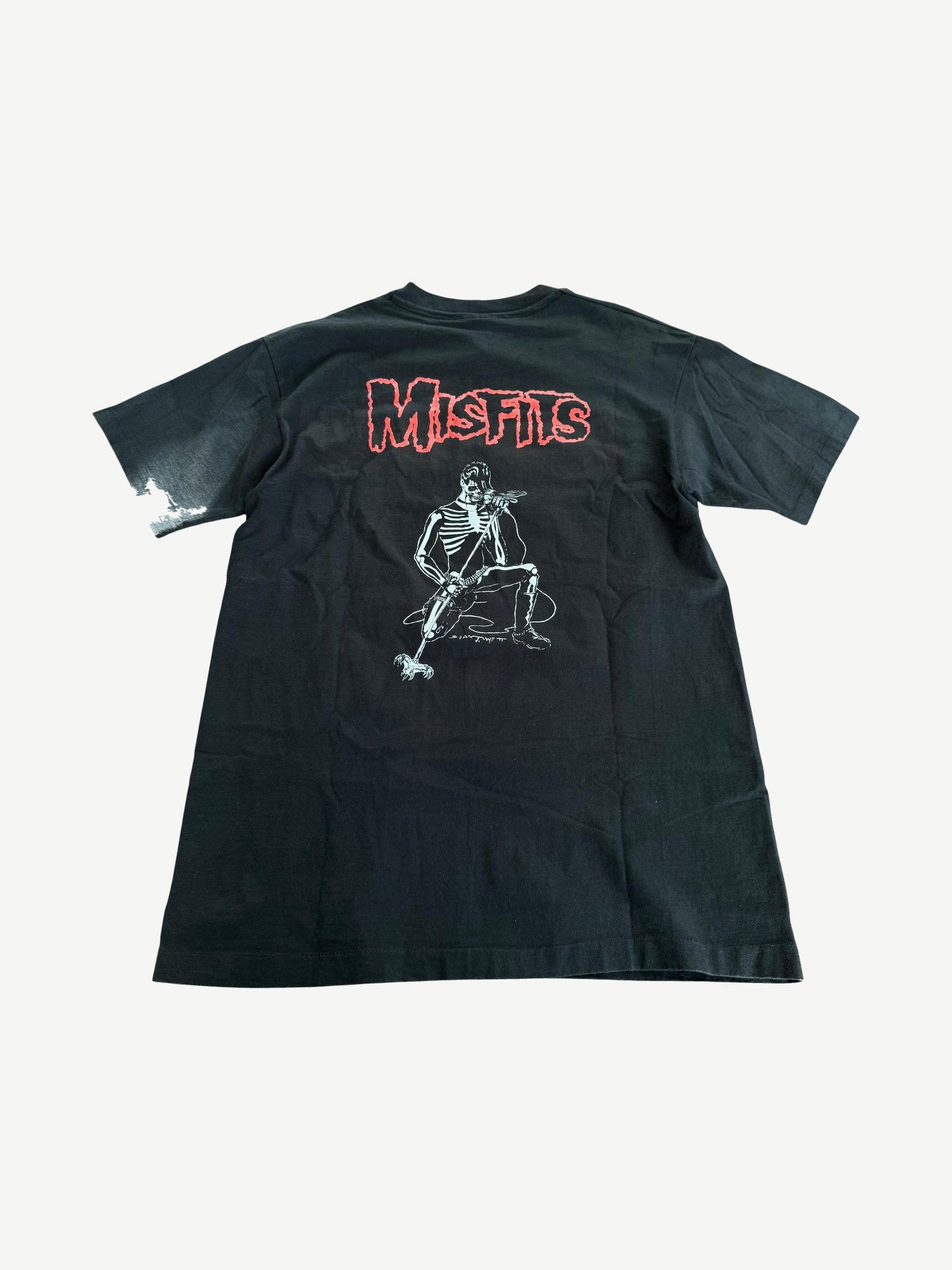 Vintage Misfits Legacy of Brutality black band tee with white Crimson Ghost skull graphic on front