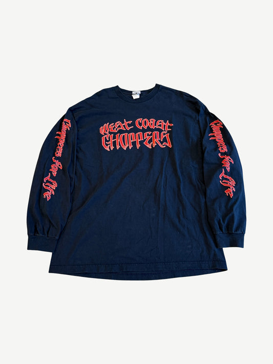 Vintage Navy Red West Coast Choppers Longsleeve
