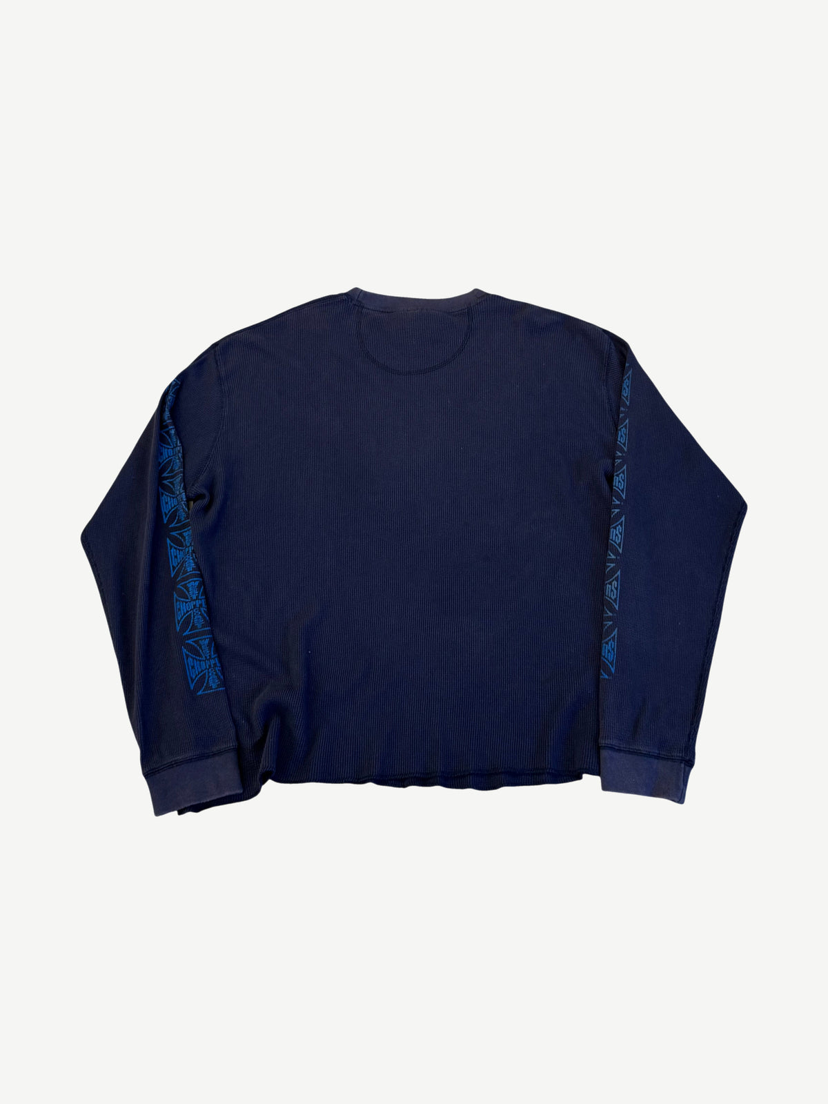 Vintage Navy West Coast Choppers Motorcycle Thermal Longsleeve