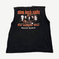 Back of vintage NIN Outside Tour cutoff tee featuring band portrait with David Bowie tour artwork