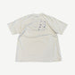Vintage Nine Inch Nails Downward Spiral tee back view in white with faded reverse print bleed through.