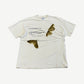 Vintage Nine Inch Nails The Downward Spiral Halo Eight tee in white with two moth graphic prints on front.