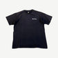 Vintage No Fear faded black tee front with small white No Fear graffiti-style chest logo