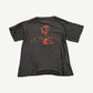 Vintage Offspring Smash band tee back view with sun faded black cotton and worn ringer collar
