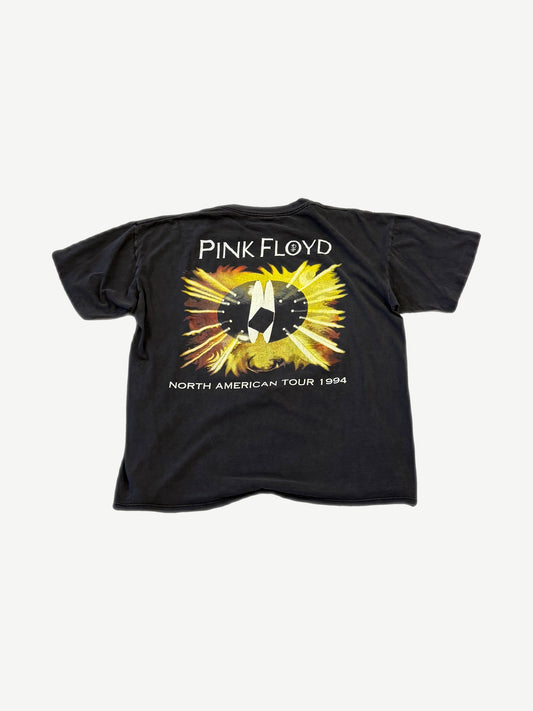 Vintage Pink Floyd Sun Dial tee back with sun-burst eclipse graphic and North American Tour 1994 text.