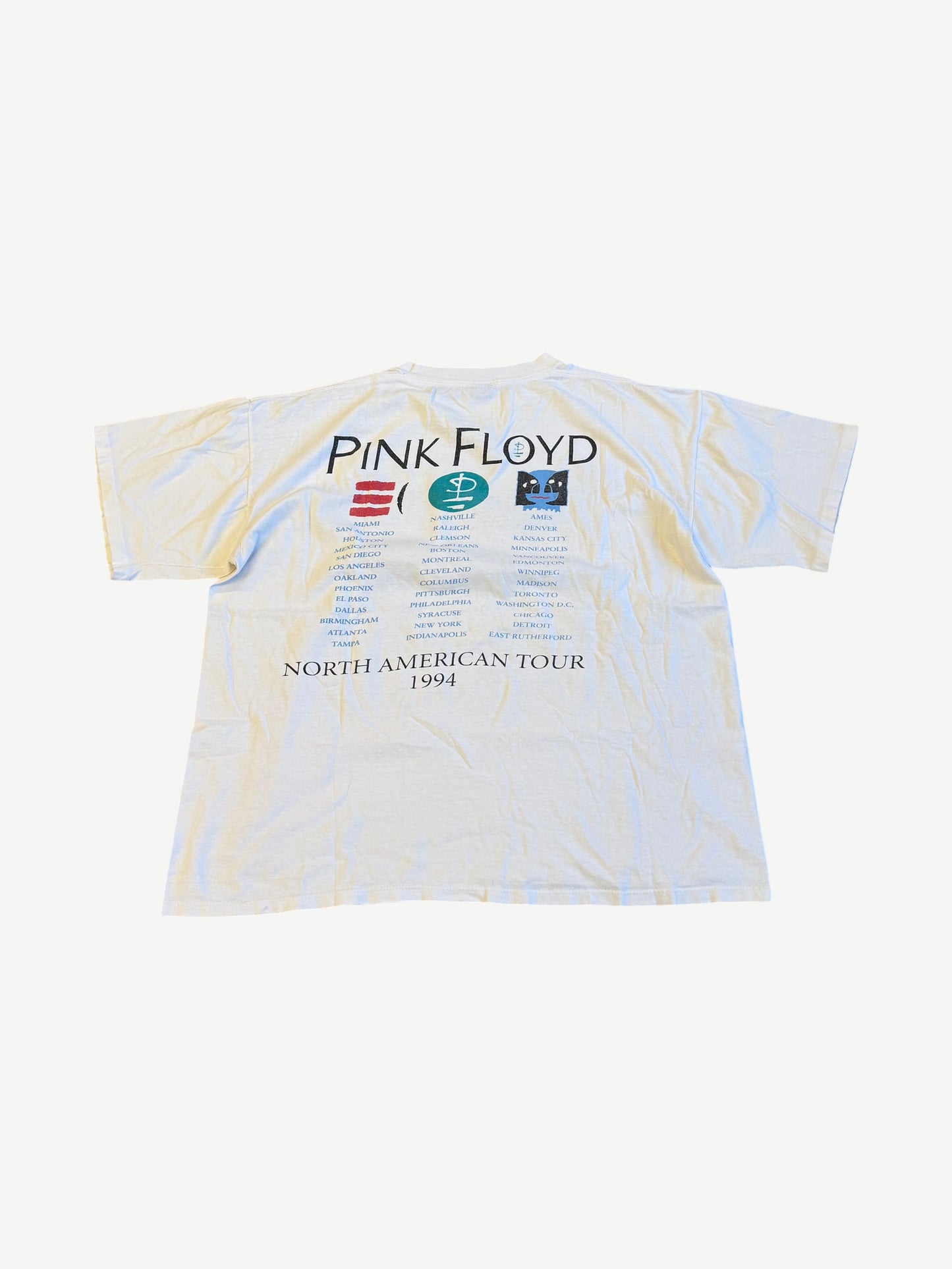 Vintage Pink Floyd White The Division Bell Tour Tee