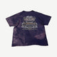 Vintage Cyko's Lowrider purple tee back graphic of three-face lowrider car with Cyko's text logo