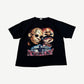 Vintage R Kelly black rap tee front with bold portrait graphic and red Kelly script across the chest.