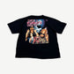 Vintage R Kelly black rap tee back print reading When a Womans Fed Up with collage portrait graphic.