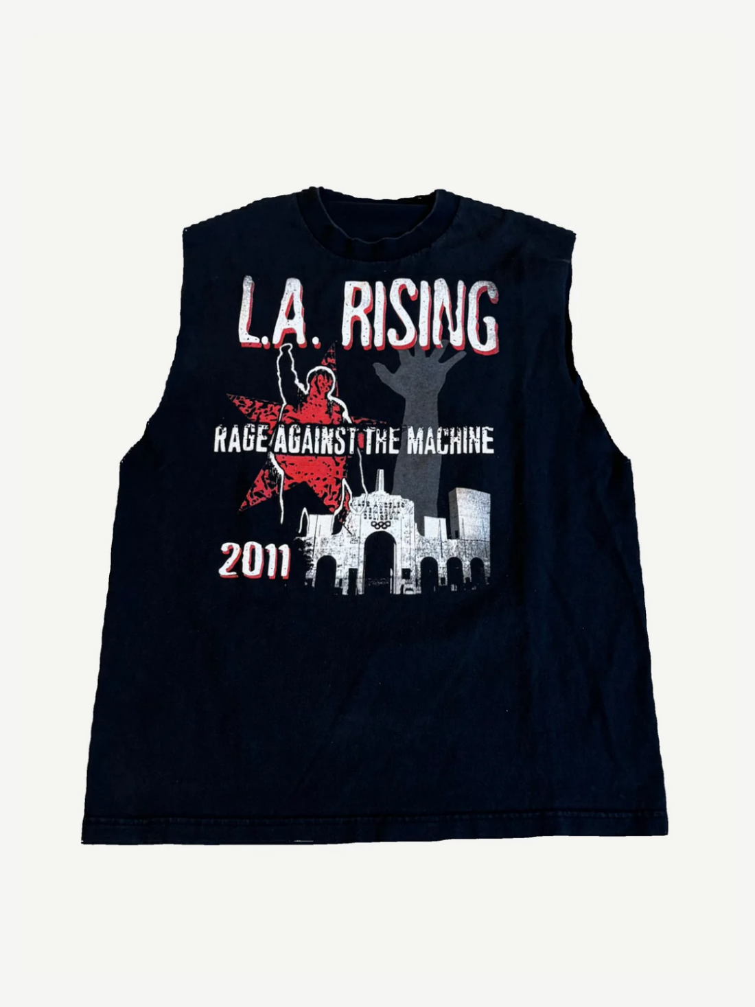 Vintage Rage Against the Machine LA Rising Festival Cutoff Tee