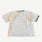 Vintage RHCP asterisk ringer tee back in plain cream cotton with black ringer collar and sleeve trim