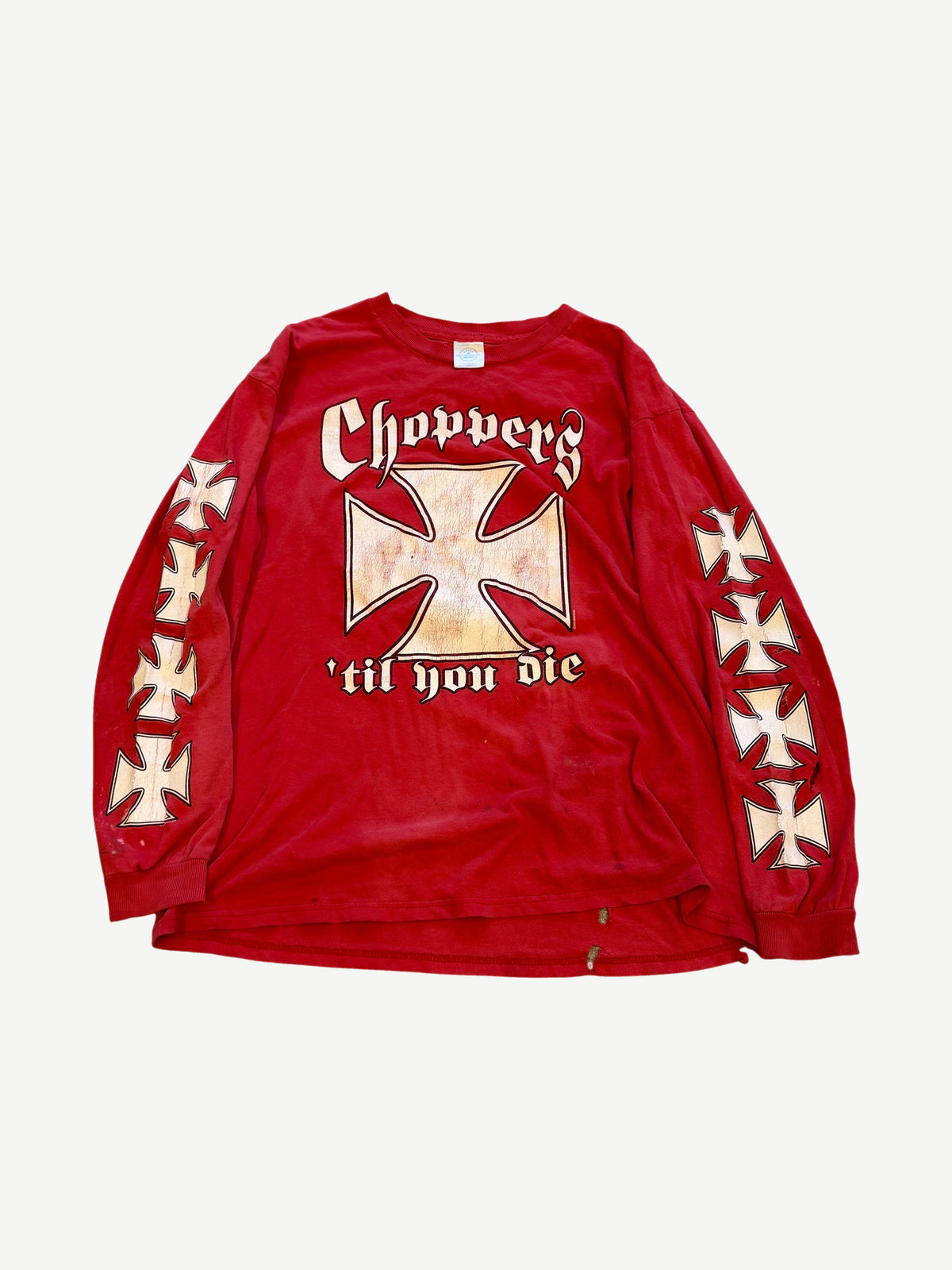 Vintage Red West Coast Choppers Til You Die Longsleeve