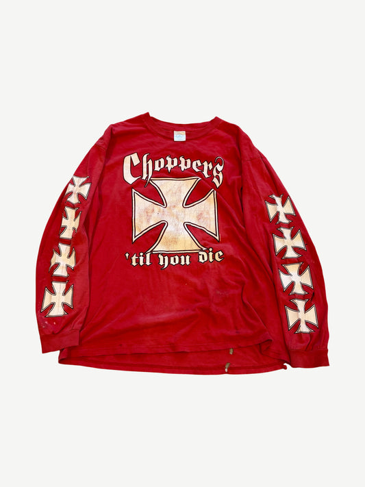 Vintage Red West Coast Choppers Til You Die Longsleeve
