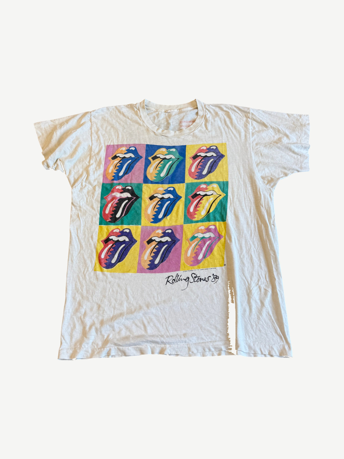 Vintage Rolling Stones Andy Warhol Concert Tour Tee