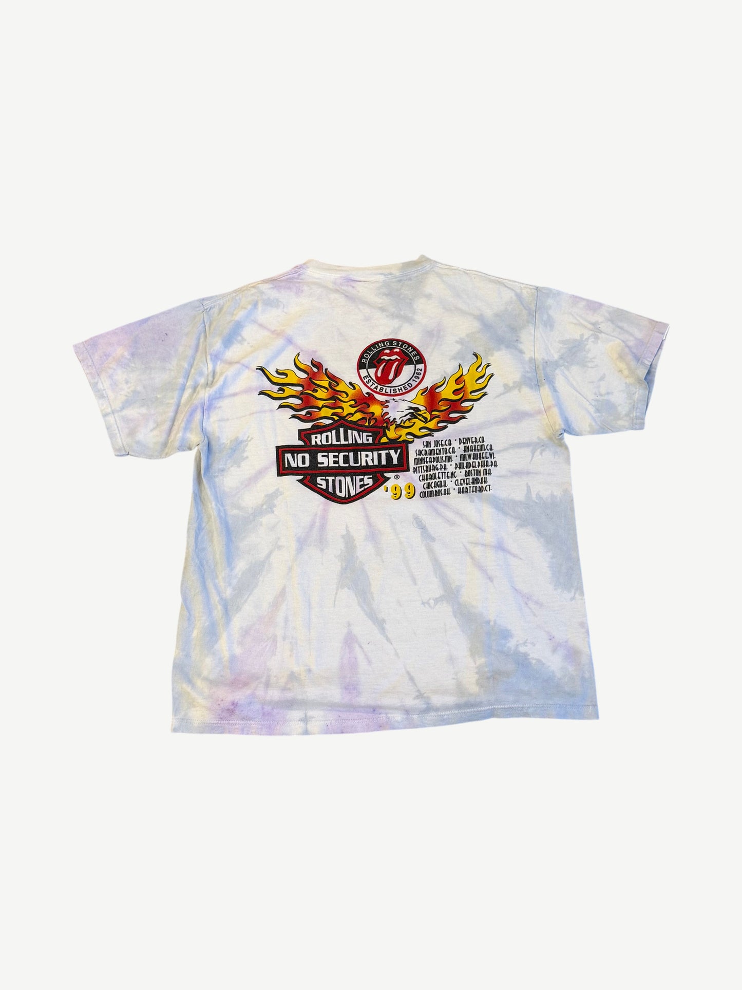 Vintage Rolling Stones Harley Davidson Tiedye Tee