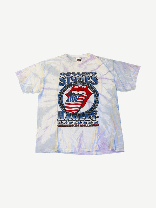 Vintage Rolling Stones Harley Davidson Tiedye Tee