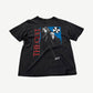 Vintage The Cult band tee in faded black with distressed graphic print and worn cotton crewneck construction