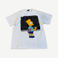 Vintage Simpsons white tee with Bart Simpson writing I will not waste chalk on chalkboard graphic print