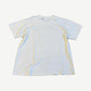 Vintage The Simpsons white tee back view with naturally aged stains and small pinhole distressing.