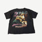 Vintage Tupac Shakur faded black rap tee front with multi-photo collage and California Love bandana print