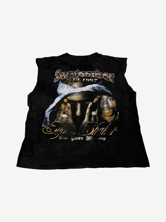 Vintage Tupac Shakur Thug Life Memorial Cutoff Tee
