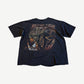 Vintage Tupac Thug Life RIP rap tee back view with Thug Life memorial collage graphic in black.