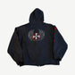 Vintage West Coast Choppers Black Red Thermal Lined Zipup