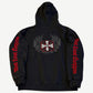Vintage West Coast Choppers Black Red Thermal ZIpup