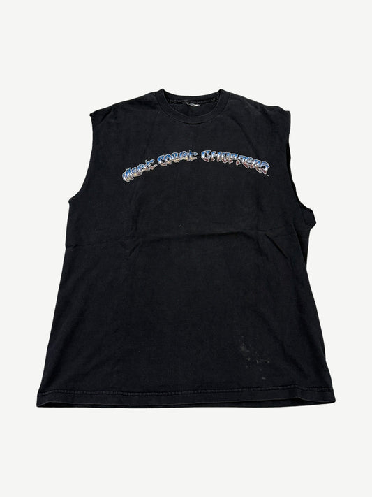 Vintage West Coast Choppers Blue Flame Motorcycle Cutoff Tee