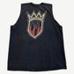 Vintage West Coast Choppers cutoff tee back with large CFL Choppers For Life crown shield graphic