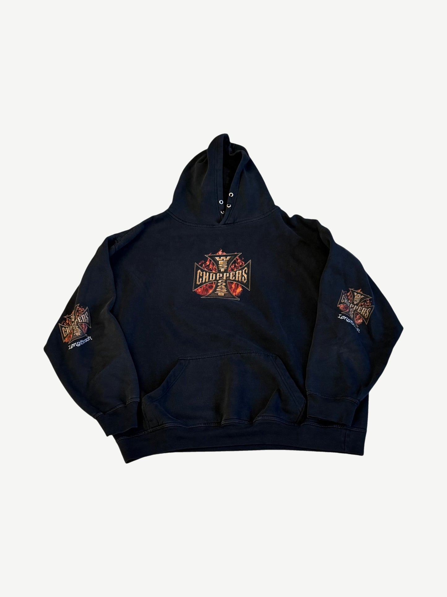 Vintage West Coast Choppers Flame Motorcycle Hoodie