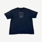 Vintage West Coast Choppers navy tee, faded distressed cotton with small WCC Maltese cross chest logo.